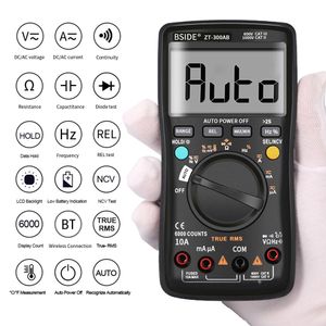 Multimetro digitale professionale automatico/manuale FreeShipping 6000 conteggi Misuratore di temperatura frequenza corrente LCD True RMS intelligente