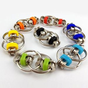 Fidget Bike Chain Spinner Klucz Breloczkowy Zabawki Odwróć Palce Płukanie Brelok ADHD Sensory Autyzm Stress Relief Decompression Finger Fun Toy H39XE77