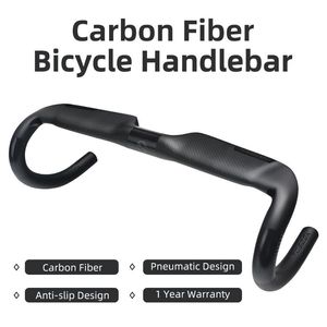 Bike Handlebars &Components TOSEEK Carbon Fiber Bicycle Handlebar MTB Road Anti-slip Design 31.8*400/420/440mTR3000 1 Year Warranty Cycling