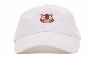 Kanye West Ayı toptan satış-Kanye West Ye Ayı Baba Şapka Pamuk Karikatür Küçük Nakış Beyzbol Şapkası Snapback Unisex Açık Eğlence Kapaklar