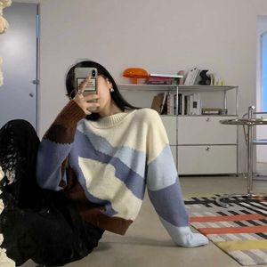 Japanese Kawaii Ulzzang Vintage Female Korean Harajuku Clothing For Women Loose Snow Mountain Ins Lazy Sweater Women's Sweaters X0721