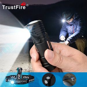 TrustFire MC18 EDC LED Flashlight Torch 1200 Lumens Lighting Lighting Antorcha Magnética USB recargable 18650 Lámparas de luz de trabajo IPX8 220217