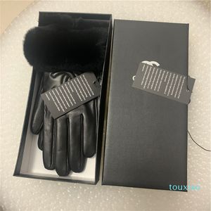 Fashion winter Gloves Female touch screen rabbit hair warm skin gloves