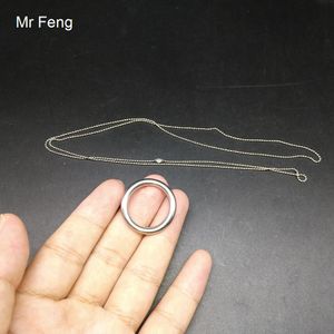 Novelty Performance Prop Stainless Steel mm Ring cm Chain Classical Magic Trick Game Model Number H534