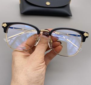 Märke Designer Titanium Ramar Eyeglass Kvinnor Ultralätt Optiska glasögon Ram Män Vintage Spectacle Frame Myopia Glasögon med originalfodral