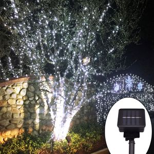 Solarda Dize Işık LED Güneş Enerjili Peri Işıkları Su Geçirmez Bahçe Bakır Tel Aydınlatma ile Açık Veranda Düğün Yard Noel Cadılar Bayramı Beyaz