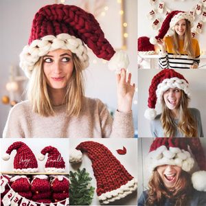 3 styles Wool Knit Hats for Adult Child Christmas Hat Fashion Home Outdoor Autumn Winter Warm Cap Xmas Gift