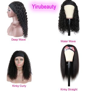 Indian Full-mechanism Wig Virgin Human Hair Capless Wigs Bang Wig Deep Curlys Kinky Curly Water Wave Natural Color Curly