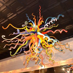 Italy Design Chandelier Lamp Colorful Hand Blown Glass Chandeliers Pendant Light Christmas Art Decoration Led Lighting Custom 60 or 70 CM