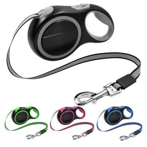 5M 8M Durable Dog Leash Long Pet Retractable Lead Automatic Leash For Large Dogs Extending Big Dog Walking Running Leads Rope 210712