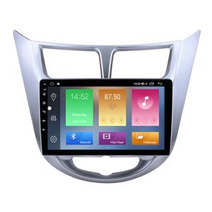Bil DVD GPS radiosspelare för Hyundai Verna Huvudenhet Support Musik G WiFi Spegel Länk OBD2 MP3 MP4 tum Android