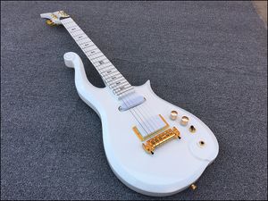 Kostenloser Versand! Diamond Series White Prince Cloud E-Gitarre, Korpus aus Erle, Hals aus Ahorn, Symbol-Intarsien, umlaufender Saitenhalter
