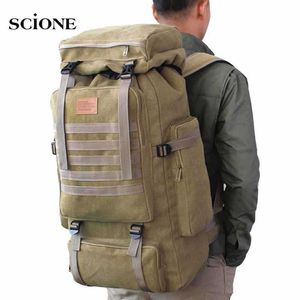 Wholesale tactical canvas bag for sale - Group buy 60L Tactical Bag Military Backpack Camping Mountaineering Men Travel Outdoor Sport Bags Molle Backpacks Camping Canvas Bag XA84A Q0721