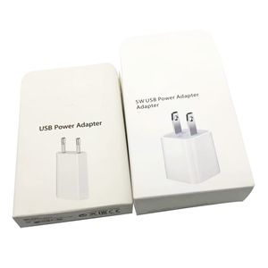 5W A1400 A1385 UE Plug USB Wall Ładowarka AC Adapter AC dla iPhone'a 8 7 6 6s 5 5s Plus z detaliczną pudełkiem Zielona naklejka