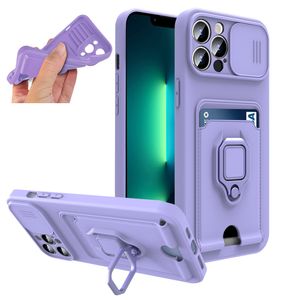 Korthållare Telefonväskor för Xiaomi RedMi 10 Case for RedMi Note 10 Pro 10s MI 11 Lite Poco X3 Pro Kamera Skyddskåpa