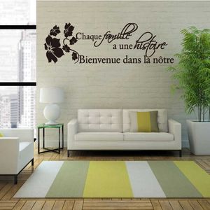 French quote quotes histoire de famille vinyl wall sticker applique art mural living room home decoration house decoration 1056 210705