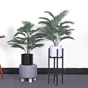 70 cm palma artificial plantas de seda folhas artificiais Árvore plástico hastes plantas falsas tropicais Decoração de jardim em casa sem pote 210624