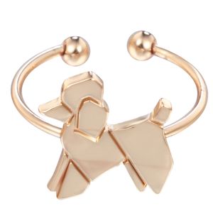 Wholesale adjustable rings bulk for sale - Group buy Adjustable Origami dog Rings For Women Animal Rings Jewelry Buy Bulk Christmas Gift Ideas Hip Hop Ring