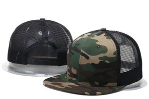 New Men's Blank Mesh Style Camo Color Flat Snapback Cap Men's Women'Full Closed Caps Casual Leisure Solid Color Fas277l