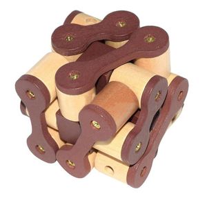 IQ Rompicapo Kong Ming Lock Lu Ban Lock 3D Puzzle in legno ad incastro Burr Puzzle Gioco Giocattolo per adulti Bambini 3D Blocco catena Puzzle Toy