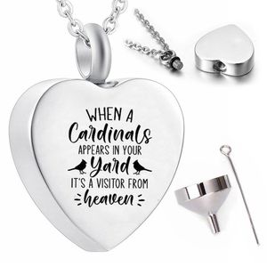 Wholesale stainless steel cremation jewelry series pendant necklace with ashes urn for human pet funeral commemoration