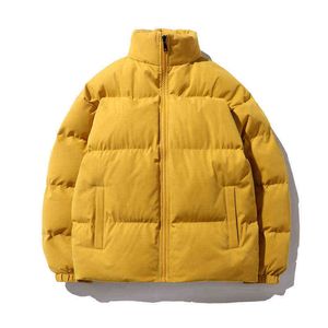 男性原宿カラフルなバブルコート冬の暖かいジャケット2021メンズストリートウェアヒップホップパーカー韓国の黒い服ダウンジャケットS-8XL Y1026