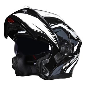 Capacetes de motocicleta capacete homens casco moto abs material dual visling modular flip up bt corrida motocross ponto aprovado