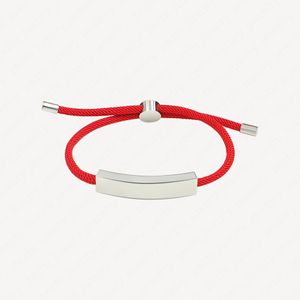 ID de identificação de identificação Pulseira de charme para mulheres moda 18k branco banhado a ouro corda algema pulseiras personalizadas acessórios com malotes de jóias por atacado