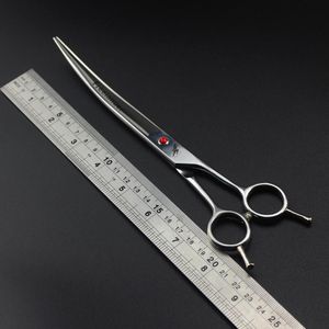 Wholesale dog hair scissors resale online - Hair Scissors quot quot quot quot Professional Curved Pet Grooming For Dog Sliver Right Left Hand Shears Double Tail6957427