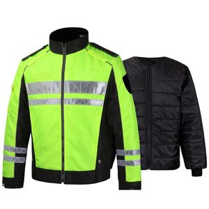 メンズジャケット反射ライディングオートバイ安全服作業服セキュリティ制服男性ガードトラフィックジャケット