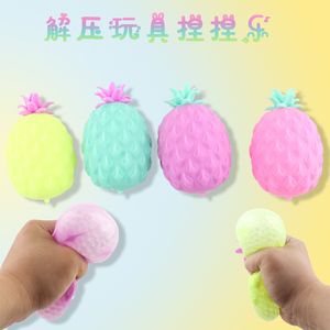 TPR simulation toys fruit ball pineapple pinch music decompression food vent creative beads
