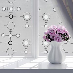 Naklejki okienne Wall Art PCV Łazienka Pokrywa Osłona przeciwsłoneczna Wyjmowana Home Frosted Glass Sticker Film Prywatność Prosta Office Dekoracyjne