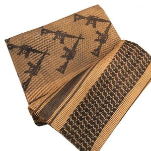 110x110 cm Tactical Turystyka Szaliki Outdoor Army Arab Scarf Wojskowy Shemagh Polowanie Sniper Face Veil Skull Wzór 2022 Caps Caps Maski