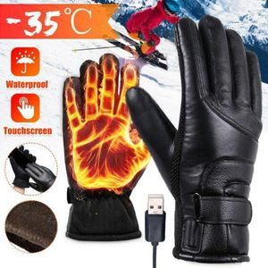 Ski Gloves 2021 Winter Electric Heated Waterproof Windproof Cycling Heating Screen USB Powered Christmas Gift