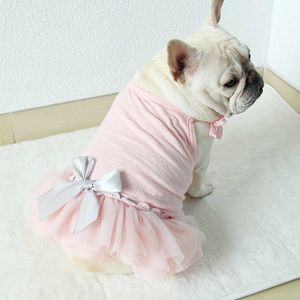 Husdjur kläder sommar hund kostymer klänning för kvinnlig fransk engelsk bulldogg pug kjolar corgi teddy pomeranian yorkie poodle