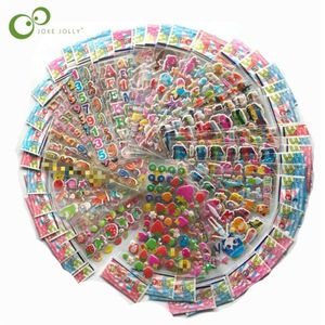 100 sheets Sticker Kids Cute 3D Cartoon Stickers Mixed School Teacher Reward Children Early Learning Toys for Children GYH 210928