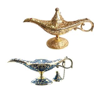 Aladdin Lâmpada Ornamento Antique Aladin Magic Lamp para Kid Chrismas Presente Decoração de Casa Sala de estar Decoração