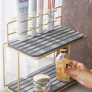 Nordic Diatomit Elektryczny uchwyt do zębów do zębów Desktop Cosmetic Organizer Łazienka Rack Akcesoria Do Makijażu Pędzel 211112