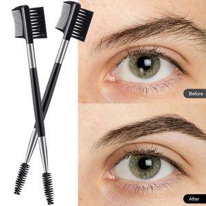 Make-up-Pinsel, 6 Stück, Augenbrauen-Wimpern-Kamm, Bürstenformer, Dual-Doppelkopf-Kombinationswerkzeug für Augenbrauen