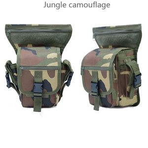 Militär taktisk kamouflage droppe benväska lår hip pack jakt påsar midja packar vandring ridning män fiske verktyg påse wk987