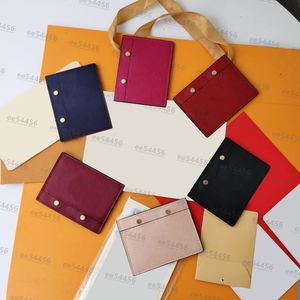 Luxurys Designers Card holder Wallets Key Genuine Leather Holders Fashion Top quality handbag Men Women's COIN free Black Lambskin MINI Purse Pocket Interior Slot