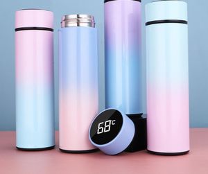 最新の17ozステンレス鋼LEDスマートカップマグカップ、温度表示コーヒーカップ、さまざまな色とスタイル、サポートカスタムロゴ