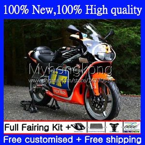 Fairings for Aprilia RS-125 RS4 RSV 125 Svart Orange RS 125 RR 125RR RSV-125 99-05 7NO.32 RSV125 RS125 R 99 00 01 02 03 04 05 RSV125RR 1999 2000 2001 2002 2003 2004 2005 Bodys