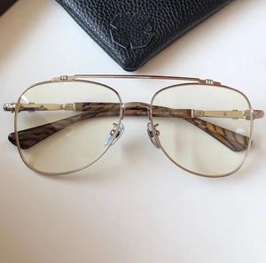 Brand Designer Optical Glasses Frame Men Women Myopia Eyeglasses Big Metal Frame Eyewear Fashion Spectacle Frames for Prescription Lens with Original Box