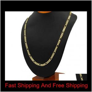 Mens 14K Yellow Real Solid Gold Gf 8Mm Italian Figaro Link Chain Necklace 24 Inches Shiping All Items From A Smoke-, Pet- 8Rkbc Y8Ut2