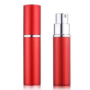 DHL Free Ship Perfume Bottle 5ml Aluminium anodiserad kompakt parfym AFTERSHAVE Atomiser Atomizer Fragrance Glas Doftflaska