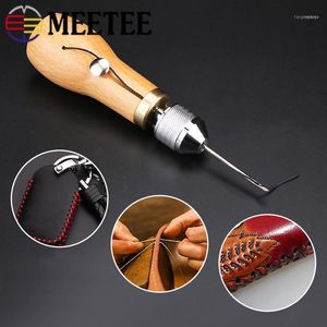 Wyroby do szycia Narzędzia Meetee set skórzany ręczny maszyna szwy ręczne narzędzie do linii DIY Zmień dziurkowanie igły