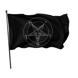 Flaggen der Kirche des Satans, Banner, 150 x 90 cm, 100D Polyester, schneller Versand, lebendige Farben, hohe Qualität, mit zwei Messingösen