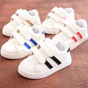 Crianças sapatos meninas meninos sapatilhas antiderrapante macio fundo confortável crianças sneaker toddler casual liso esportes branco 220115