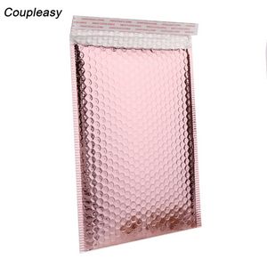 100PCS/Lot Rose Gold Plating Plastic Bubble Envelopes, Mailers Padded Shipping Envelope, Waterproof Bubble Courier Bags